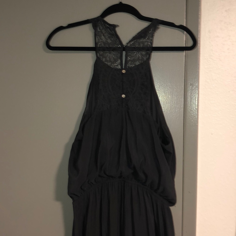 High neck maxi dress